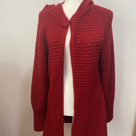 Zeila hoodie cardigan jacket size (44) M To L , Red color from open. - Picture 3 of 13